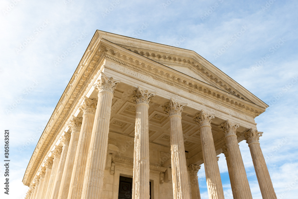 The Maison Carree (square house) Roman temple in Nîmes, southern France The Maison Carree (square house) Roman temple in Nîmes, southern France