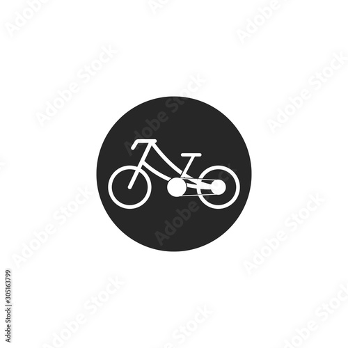 Bicycle. Bike icon vector. Cycling concept. Sign for bicycle path Isolated on white background.