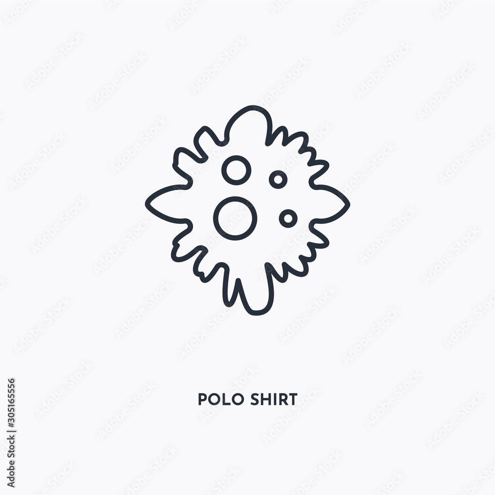 Polo shirt outline icon. Simple linear element illustration. Isolated line Polo shirt icon on white background. Thin stroke sign can be used for web, mobile and UI. Polo shirt outline icon. Simple linear element illustration. Isolated line Polo shirt icon on white background. Thin stroke sign can be used for web, mobile and UI.