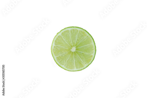 Lime in isoltead white background .clipping path