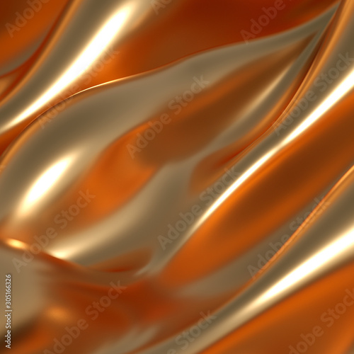 Luxury background with metal drapery fabric. 3d illustration  3d rendering.