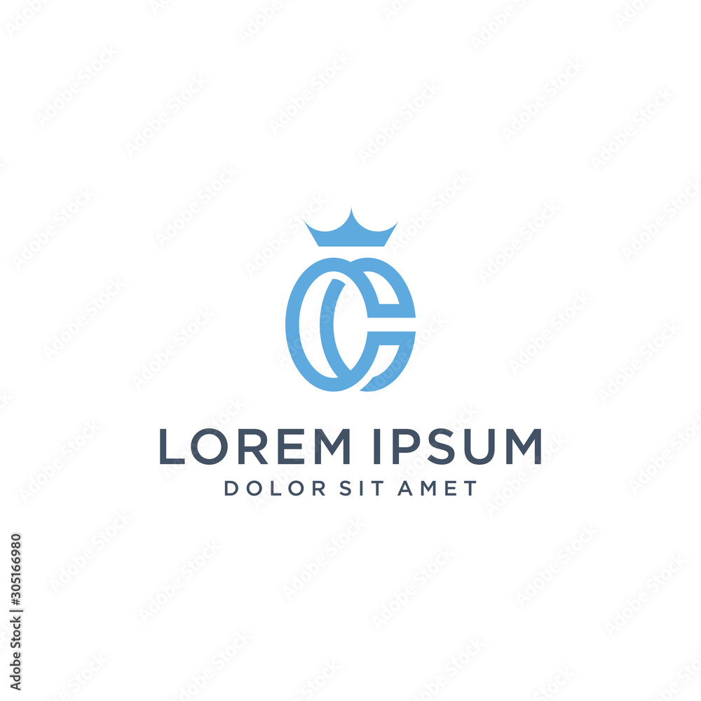 c letter abstract geometric line logo vector outline template c letter abstract geometric line logo vector outline template