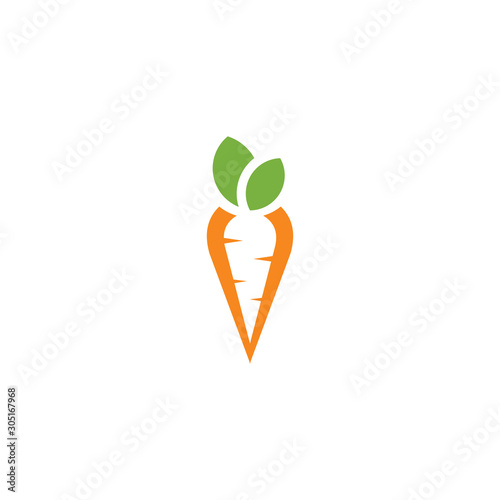 unique carrot logo vector template