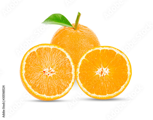 orange slice isolated on white background