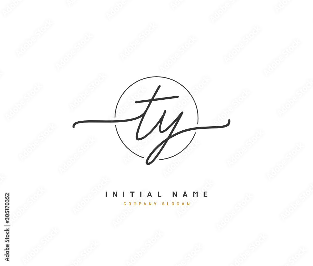 T Y TY Beauty vector initial logo, handwriting logo of initial signature, wedding, fashion, jewerly, boutique, floral and botanical with creative template for any company or business. T Y TY Beauty vector initial logo, handwriting logo of initial signature, wedding, fashion, jewerly, boutique, floral and botanical with creative template for any company or business.