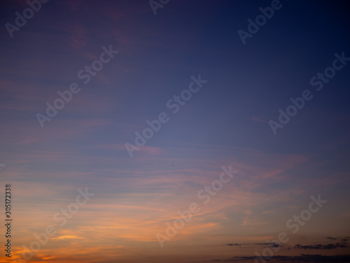 twilight colorful sky and cloud with sunlight. © max_play