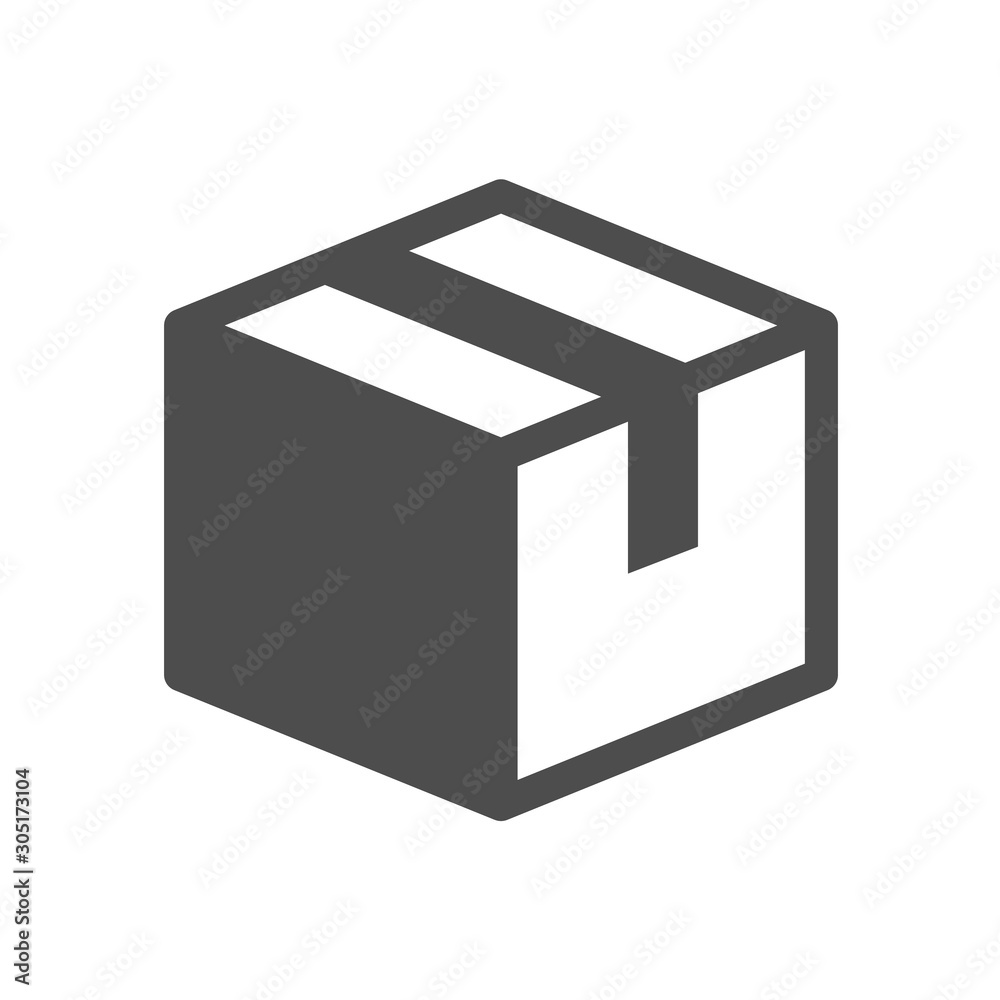 box vector icon isolated on white background. Packaging box sealed with tape icon for web, mobile apps and ui design box vector icon isolated on white background. Packaging box sealed with tape icon for web, mobile apps and ui design