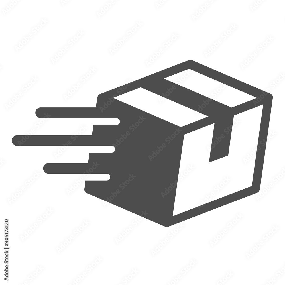 express delivery box vector icon isolated on white background. Packaging box icon for web