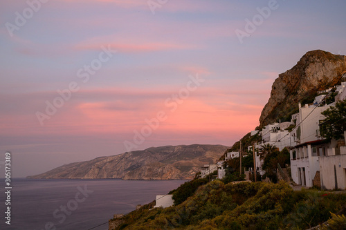 Sunset over Skyros island Greece