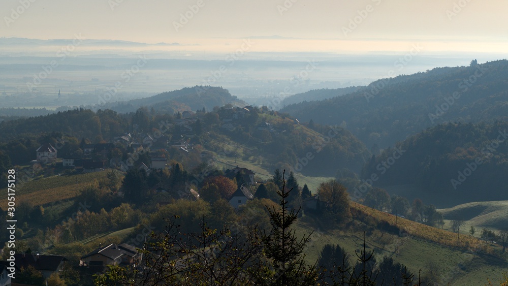 slovenian countryside close to maribor city