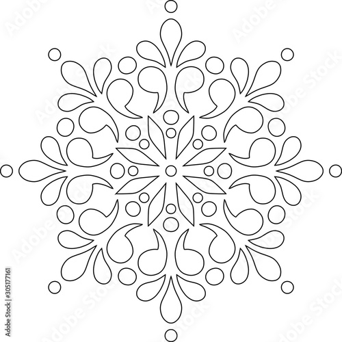 Figure mandala for coloring doodles sketch