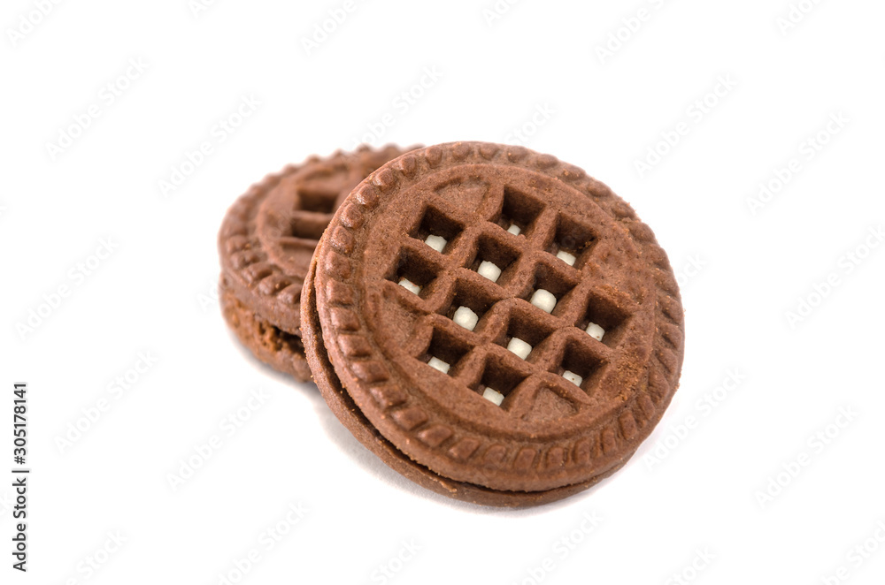 sandwich cookie isolated on a white background sandwich cookie isolated on a white background