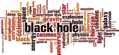 Foto Black hole word cloud