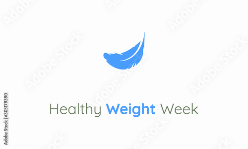 Vector illustration on the theme of Healthy weight week in January