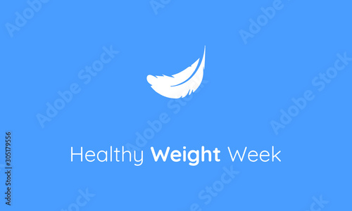 Vector illustration on the theme of Healthy weight week in January