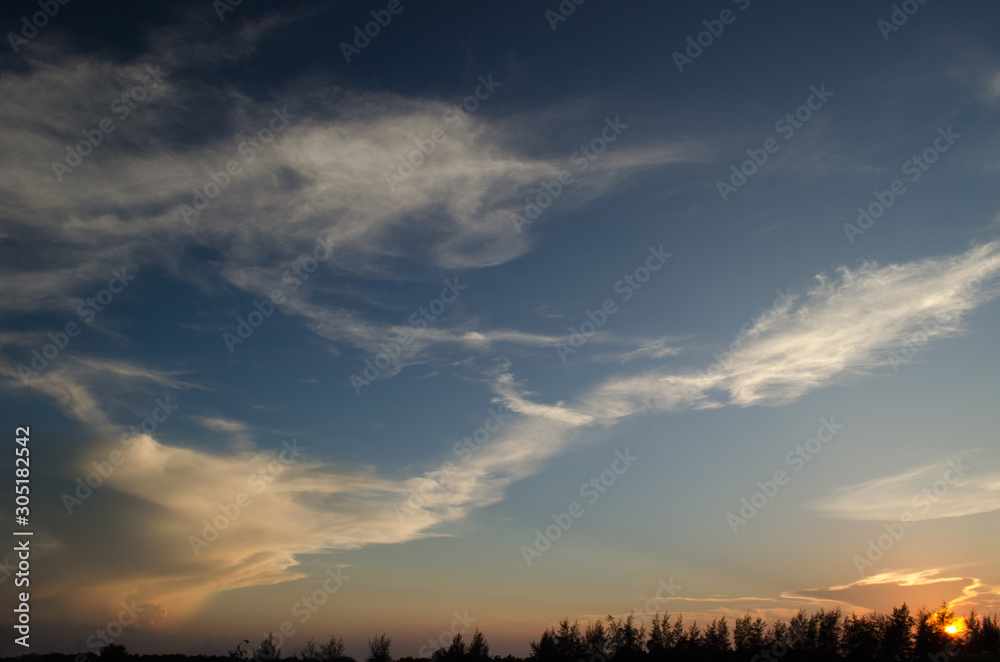 Blue sky and white clouds