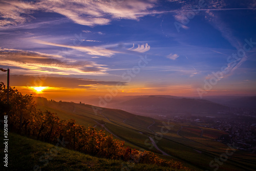 weinberg sonnenaufgang