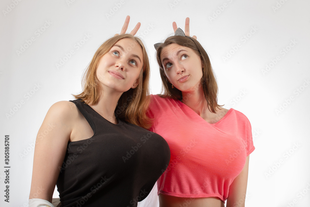 girls with big breast Stock Photo