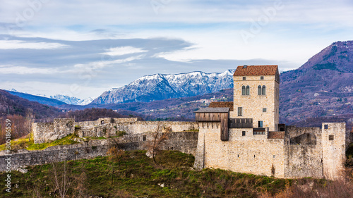 Castle and fortified village of Ragogna. Middle Ages to discover. Friuli. Italy © Nicola Simeoni