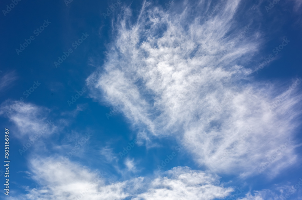 background of white clouds on blue sky