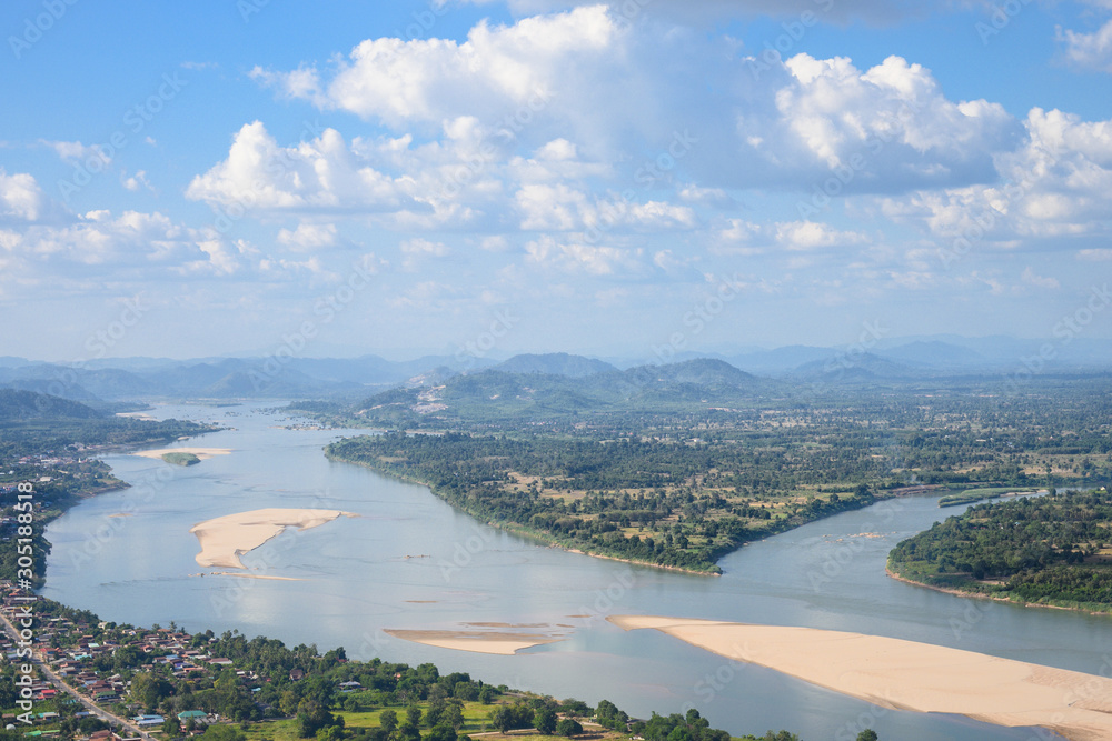 Landscape of Khong river .