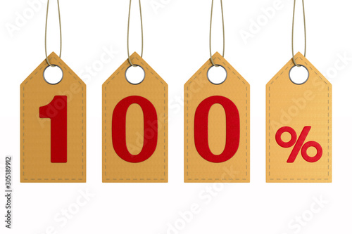 One hundred percent on whit...