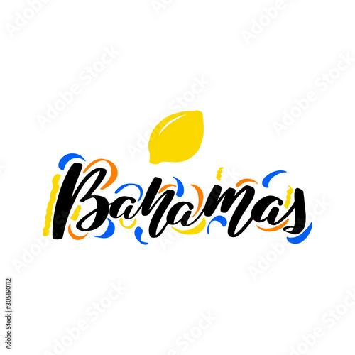 Vector calligraphy illustration isolated on white background. 