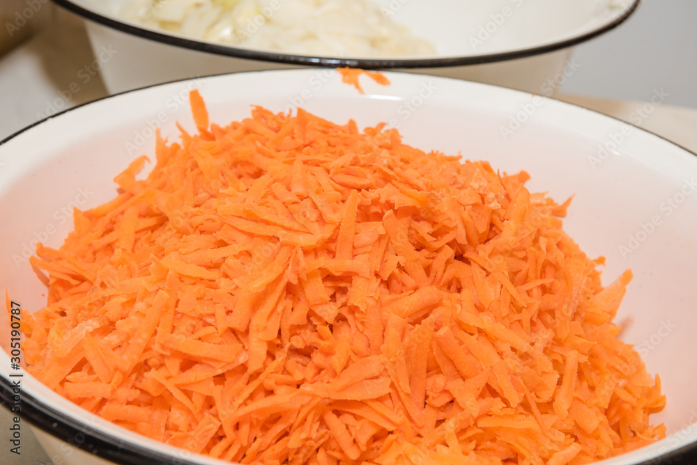 background grated carrots. carrots close-up. finely grated carrots. texture of carrots.