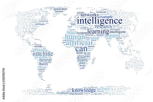 Artificial intellingence word cloud