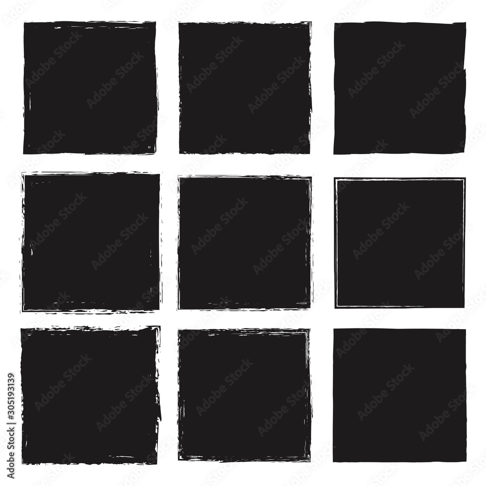 Collection of blank stickers with uneven rough edges
