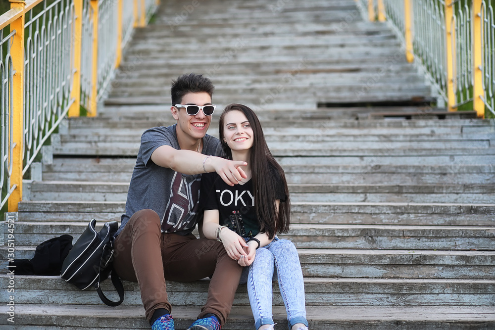 Young couple on the first date