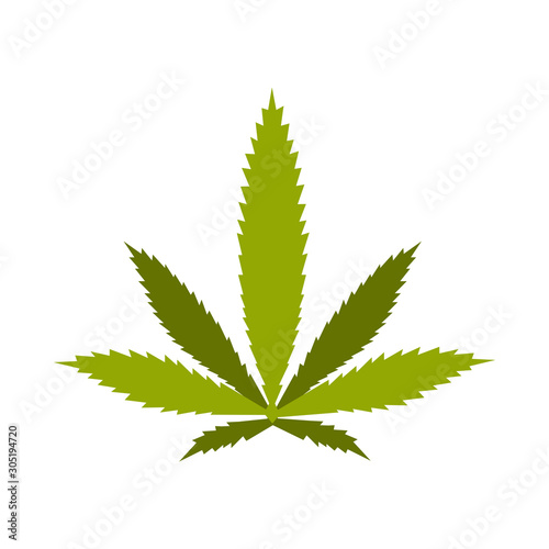 Hemp Marijuana Icon Vector Simple Design