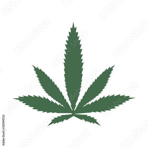 Hemp Marijuana Icon Vector Simple Design