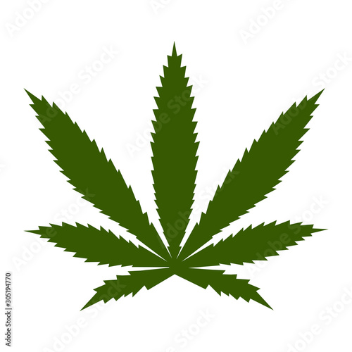 Hemp Marijuana Icon Vector Simple Design