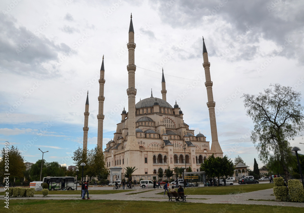 Sabanci Central Mosque in Adana city of Turkey