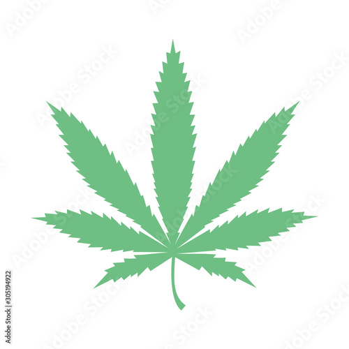 Hemp Marijuana Icon Vector Simple Design