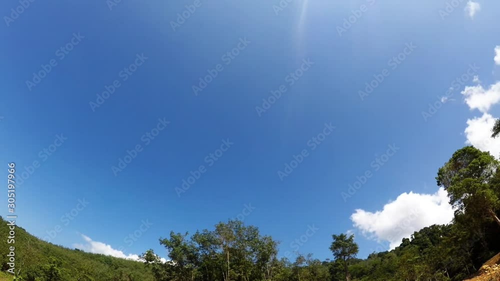 Time lapse video of clouds forming in sjy above rainforest Time lapse video of clouds forming in sjy above rainforest
