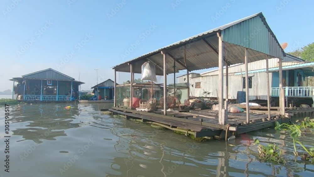 The Floating Village In Chau Doc, Vietnam The Floating Village In Chau Doc, Vietnam