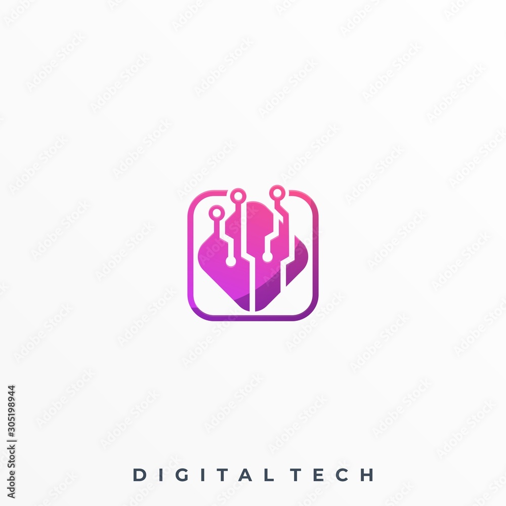 Box Technology Illustration Vector Template. Box Technology Illustration Vector Template.