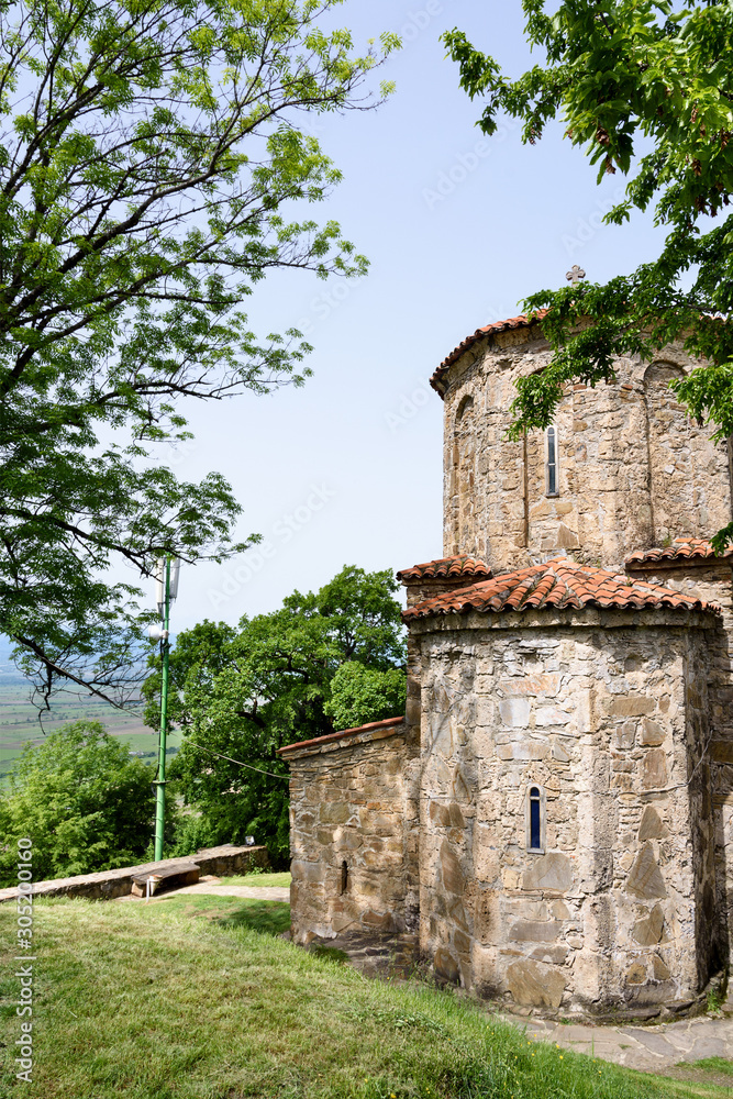 Nekresi Monastery - temple complex on mountain towering over Alazani Valley. Oldest church