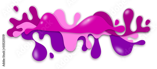 pinke, herablaufende Farbe