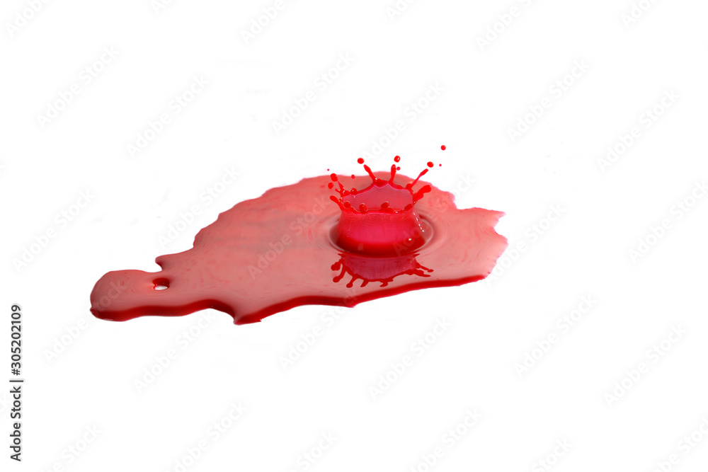 Blood splatter on white background Blood splatter on white background