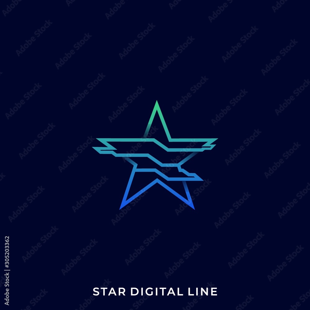 Obraz premium Star Illustration Vector Template