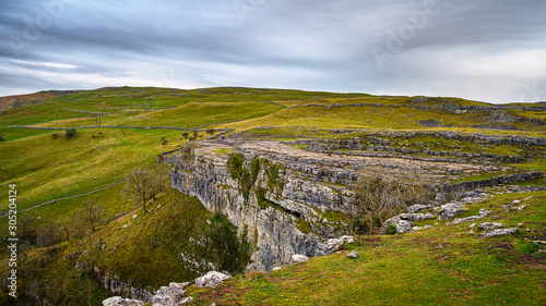 Top of Malham Cove, in Malhamdale which has extensive Limestone Pavement at the top where the Pennine Way passes by