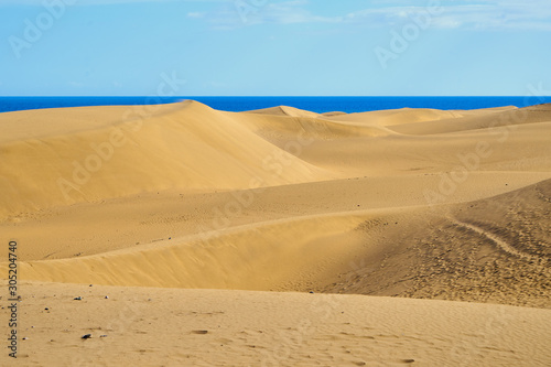 Sandberge von der Sahara - Dünenlandschaft am Strand von Gran Canaria