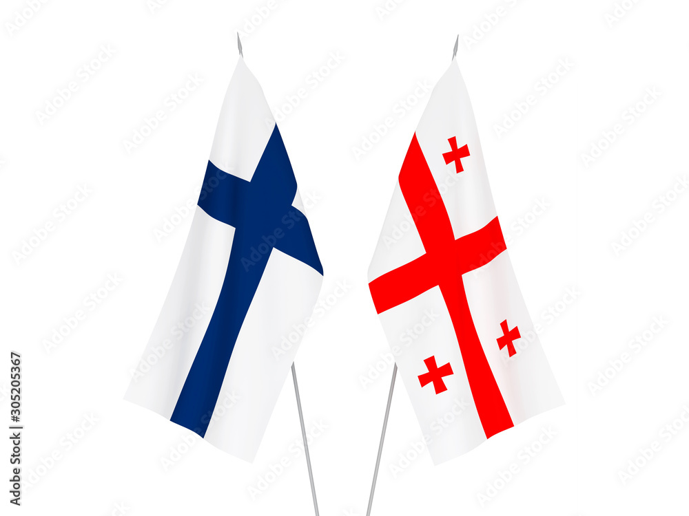 Georgia and Finland flags