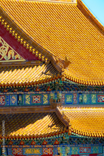 roof of chinese palace in beijing