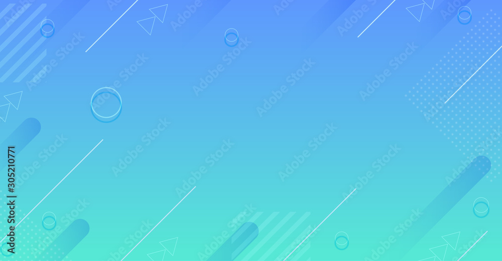 Blue wallpaper with abstract shapes and lines, business banner