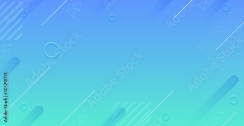 Blue wallpaper with abstract shapes and lines  business banner