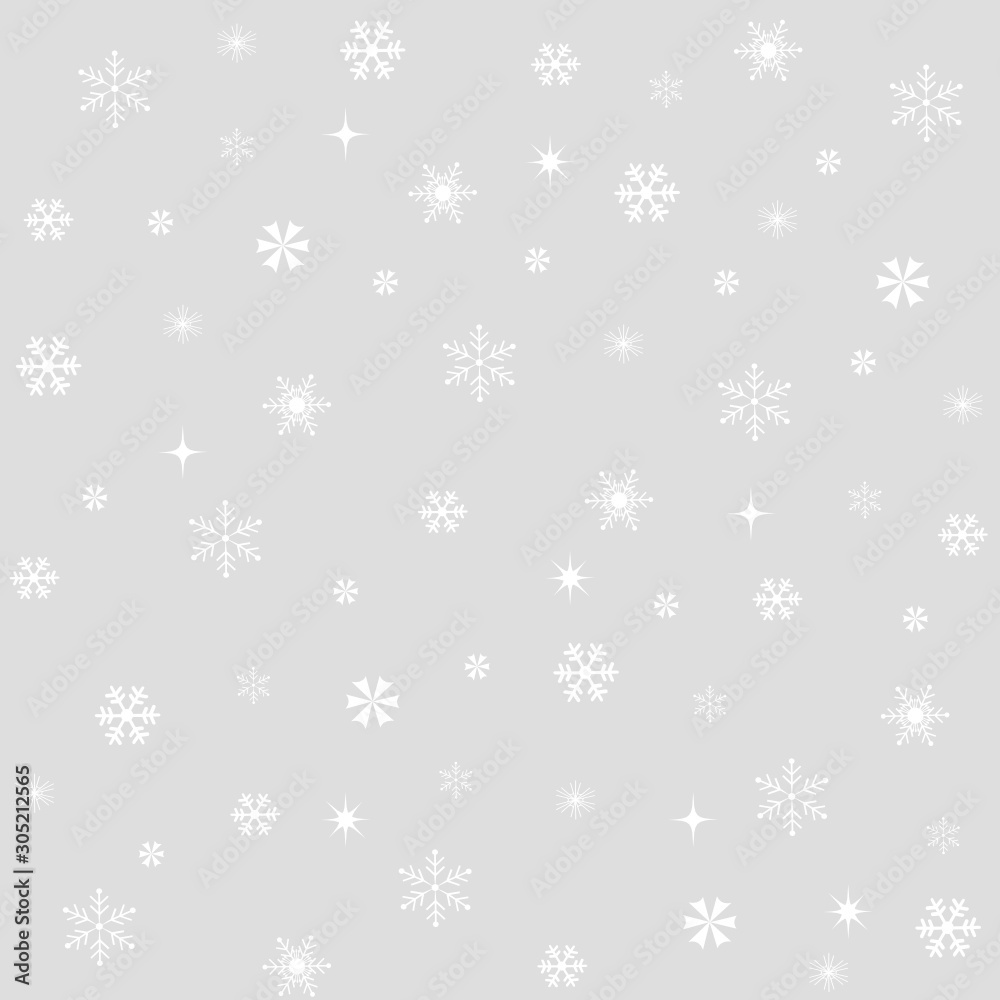 Christmas snowflakes pattern, greeting card.	